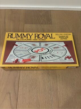 Whitman Rummy Royal Deluxe Edition 1981 Vintage Complete w/ Mat 4804 card poker
